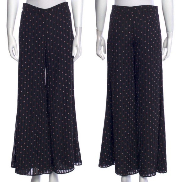 Alexis | Lanni Polka Dot Pleated Crepe-de-Chine
Wide Leg Pants XS - Picture 2 of 9